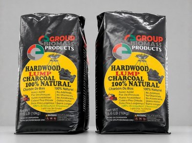 Premium hardwood charcoal production at Group Biomass